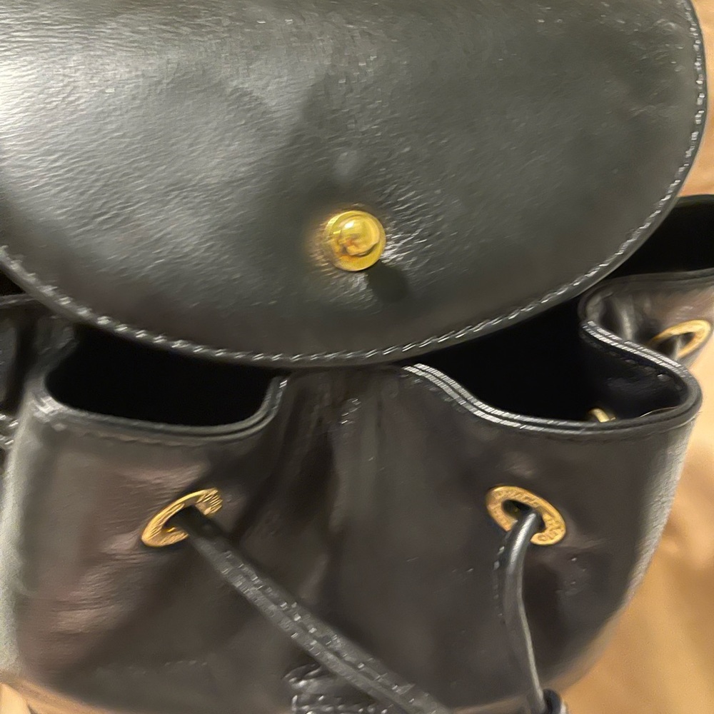 Like New Vintage Gucci Bamboo Mini Backpack Leather Black - Picture 2 of 10